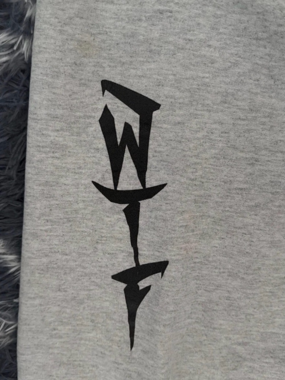 Jerzees Light Gray Kids Sweatpants with Black Logo - Picture 3 of 4
